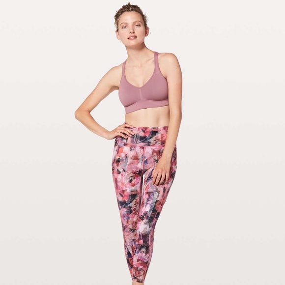 Lululemon Speed Up Bra C/D High Support Sports Bra Figue Mauve Run Train Mesh 4 - Picture 3 of 11